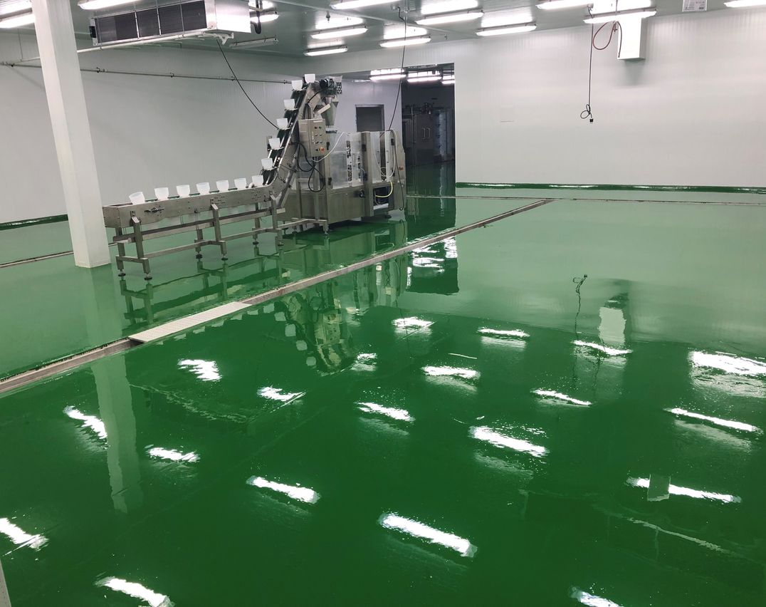 Food and beverage
        green epoxy flooring